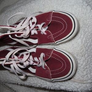 Vans Maroon High-Top Sneakers